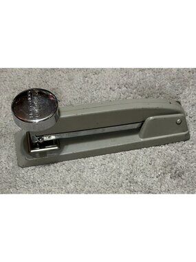 Vintage ACCO Monarch No. 1 Metal Desktop Stapler Gray Made in Japan Works